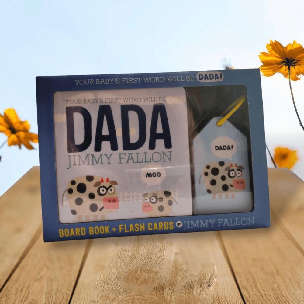 Your Baby’s First Word Will Be DADA By Jimmy Fallon Board Book & Flash Card Set
